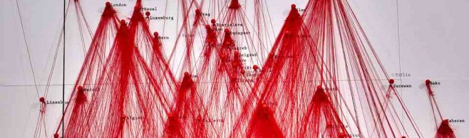 (c)HR ArchivNr: 882_220404_018 / 04.04.2022 / Ebersberg, Kunstverein, Galerie Alte Brennerei. Ausstellung Anja Sonnenburg "zum Ende hin - Zählungen". Ausstellungsansichten. hier: Westraum mit "15min"